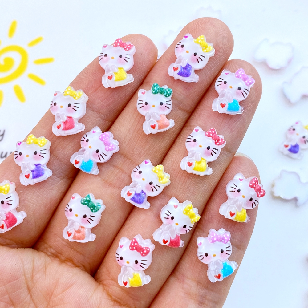 Art Craft Cat - 50 pieces of resin shiny mini