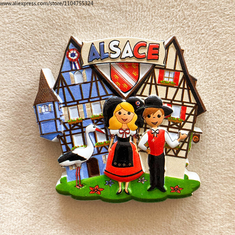 Art Craft Magnet - Alsace, France Travel Souvenirs Home Decor