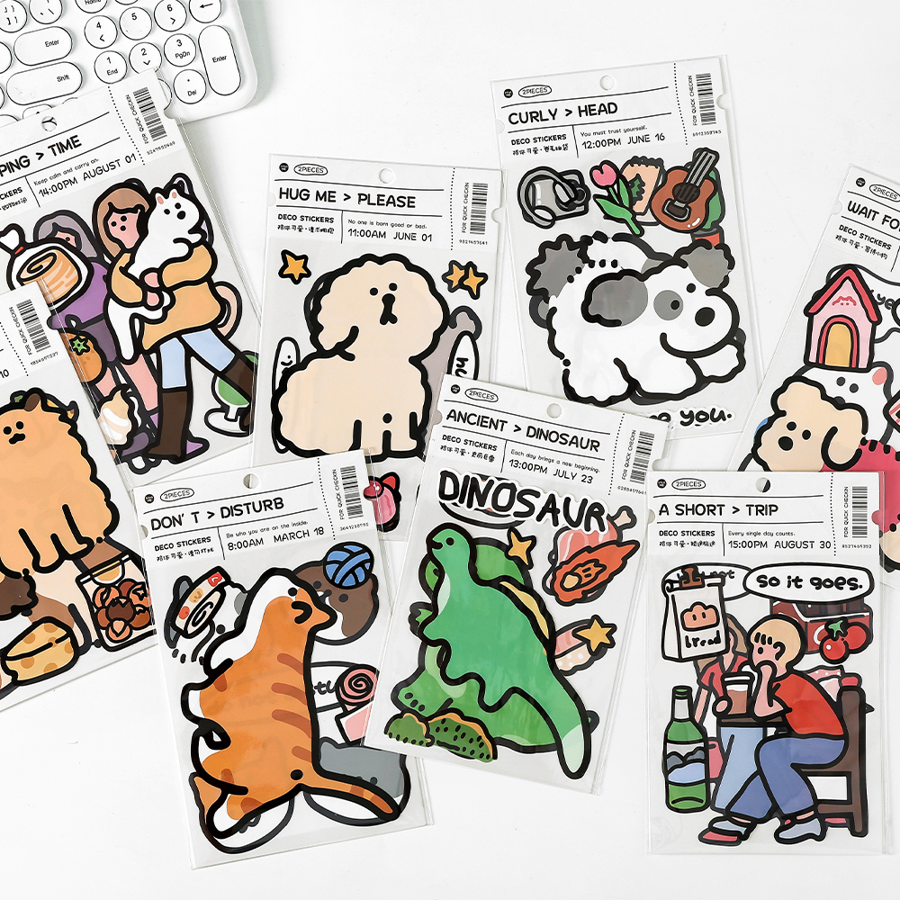 Dinosaur And Craft - Cute Big Dinosaur Luggage Sticker Travel