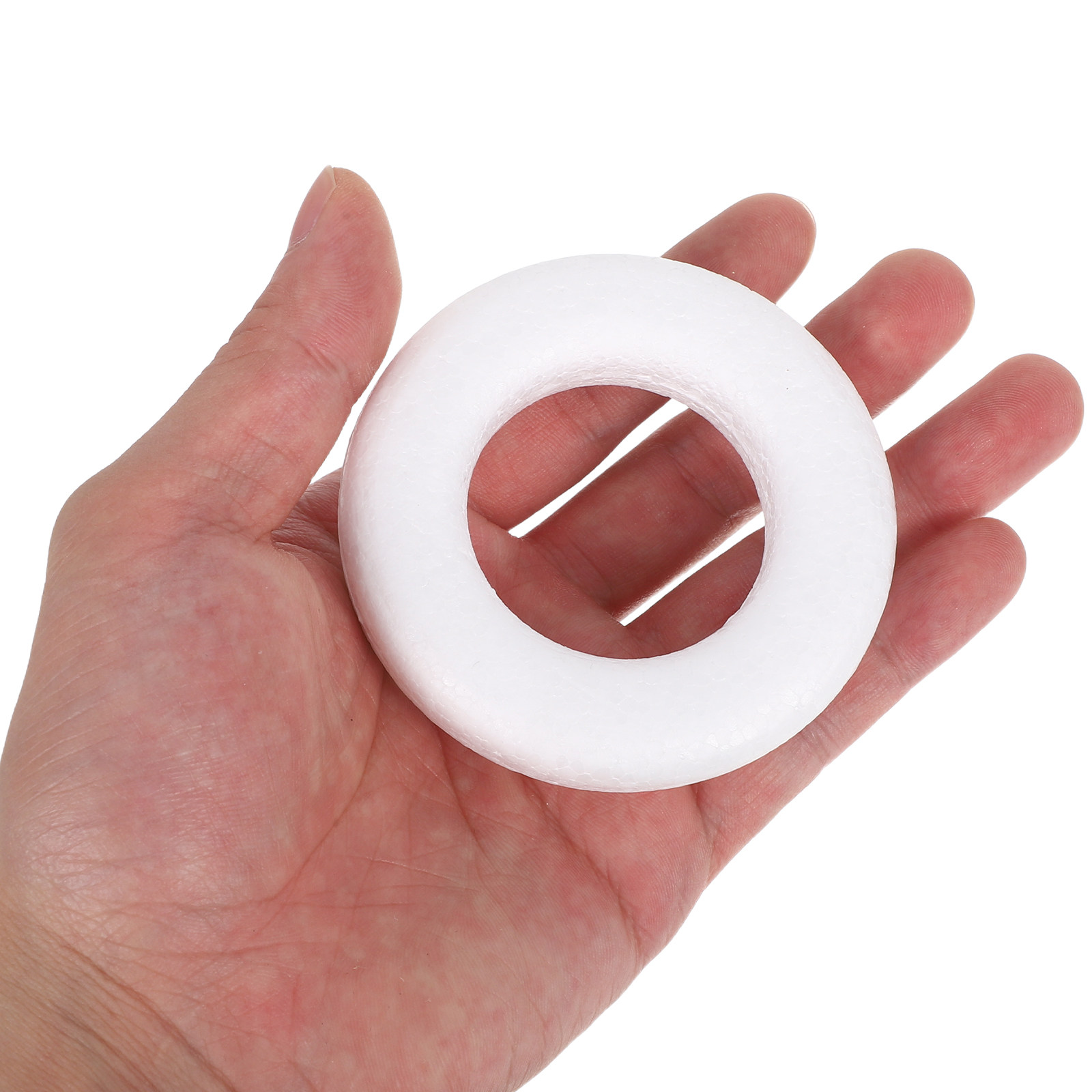Art Craft Kids - 25Pcs White Polystyrene Wreath Rings for
