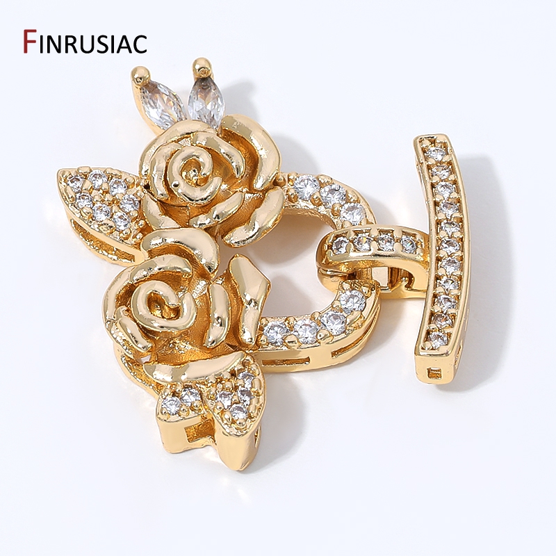 Art Craft Ideas - 14K Gold Plated Brass Zircon Flower
