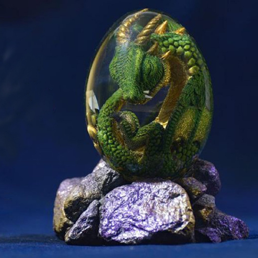 Dinosaur And Craft - Lava Dragon Egg Statue With Stand