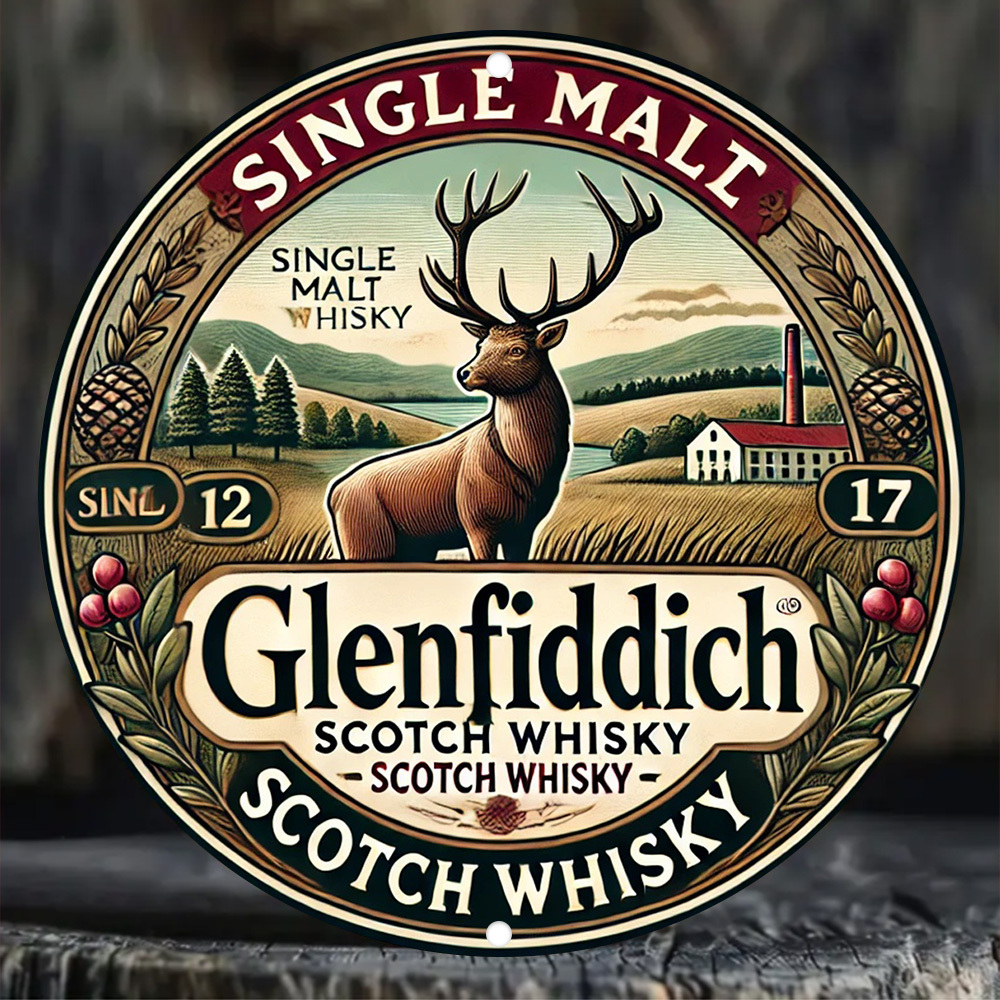 Art Craft Movement - 2D flat, Glenfiddich Scotch whisky vintage