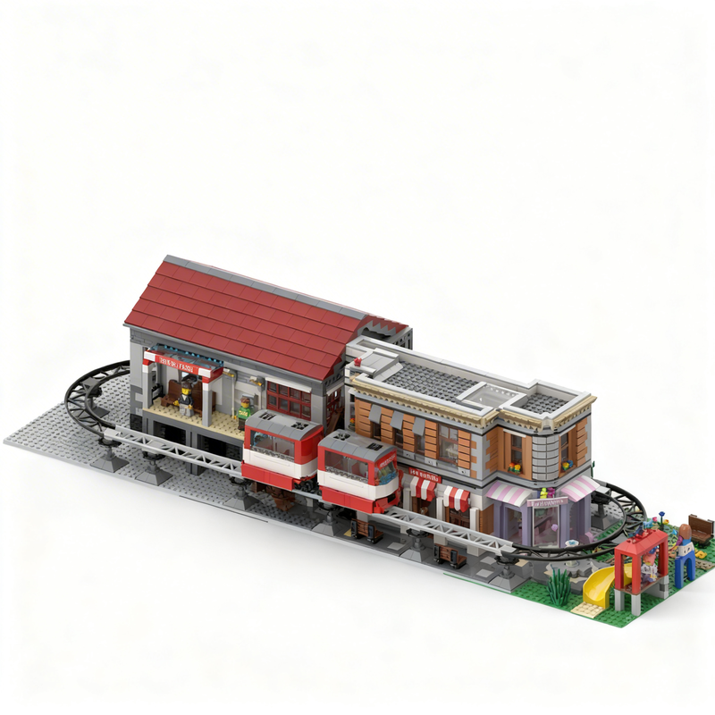 Art Craft Ideas For Christmas - 3506pcs MOC Brickpark Station Tram City