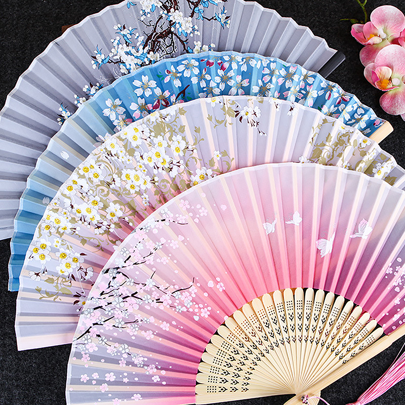 Art Craft And Cloth - Vintage Style Silk Folding Fan Chinese