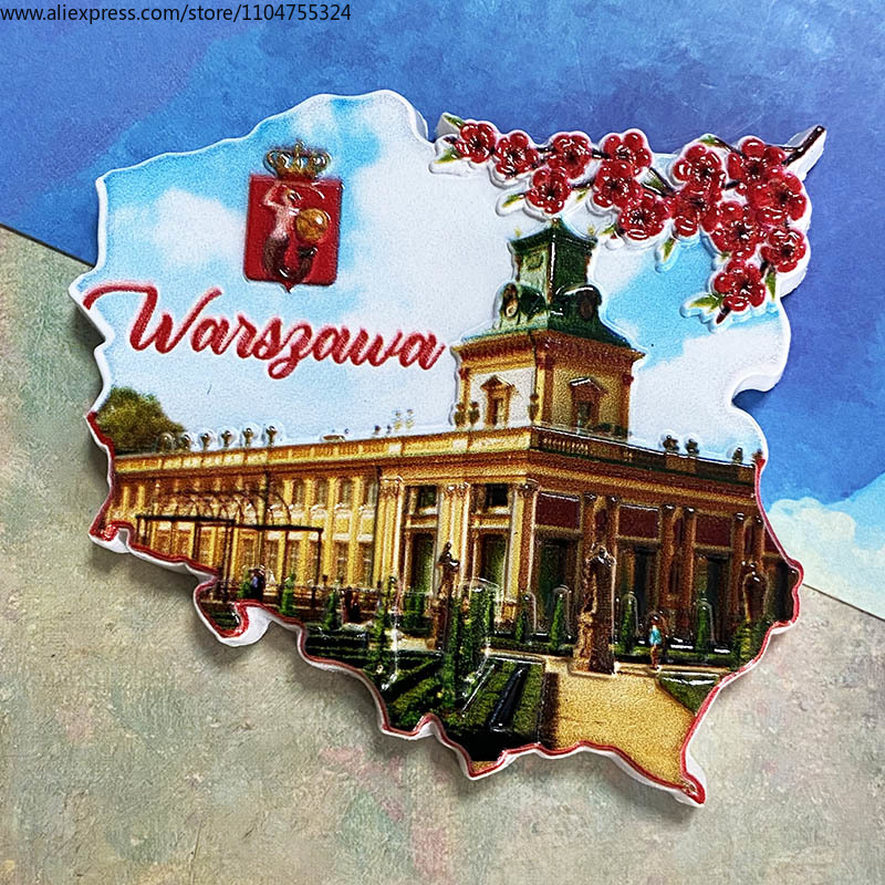 Art Craft Magnet - Warsaw 3D refrigerator magnet Tourist souvenirs