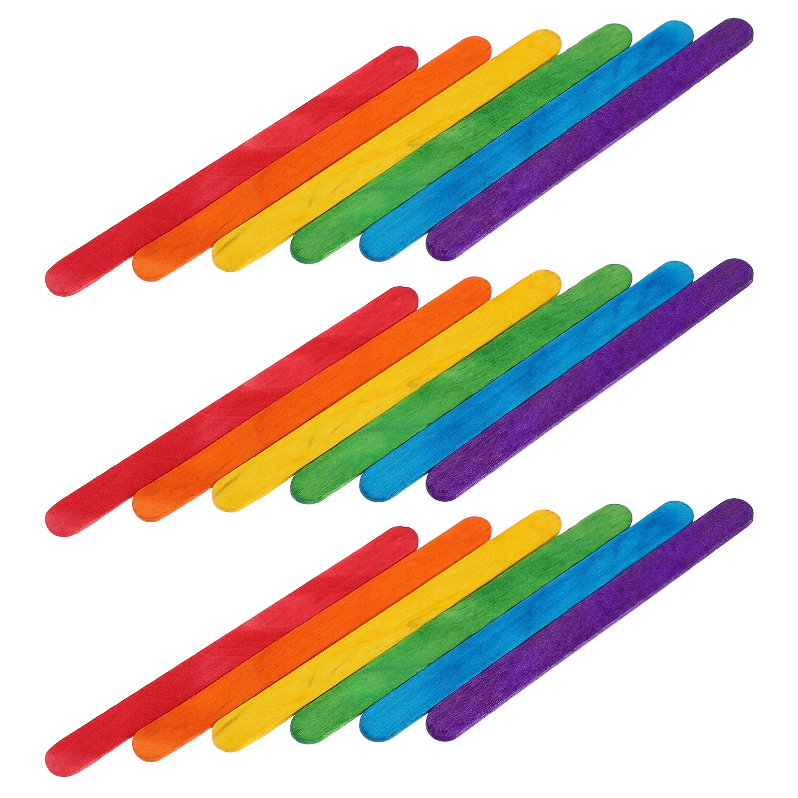 Art Craft Kids - 500Pcs Vivid Colored Wood Craft Sticks