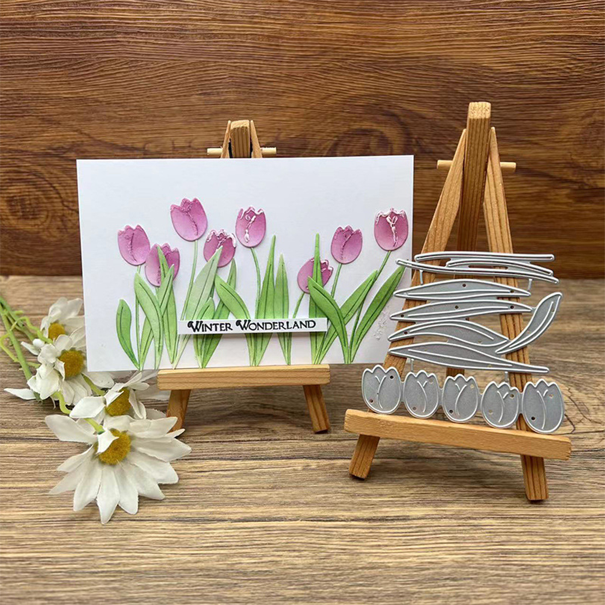 Stencil Cutting Plotter - Tulip Flower and Leaf Plant Cutting