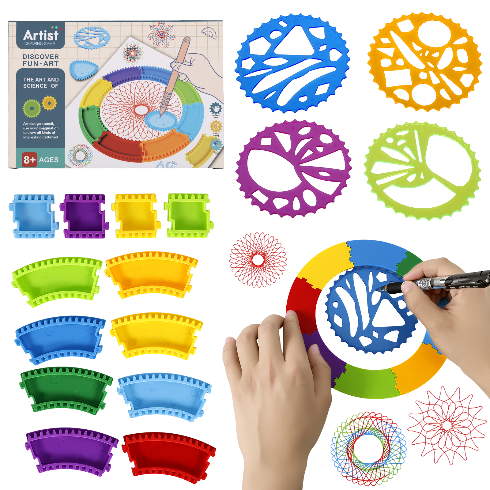 Craft Art Set - Spiral Art Gear Geometric Ruler Creative