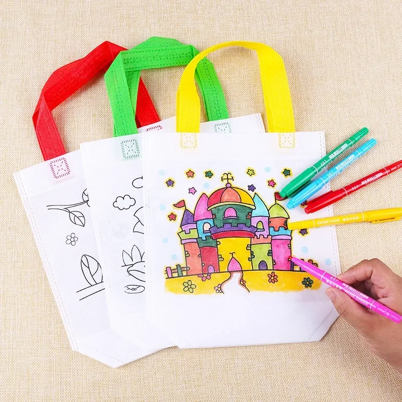 Art Craft Notebook - 1-10pcs Sets DIY Graffiti Bag with