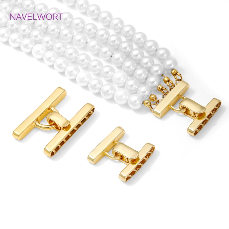 Art Craft Ideas - Multi Strands Necklace Clasp 18K Gold
