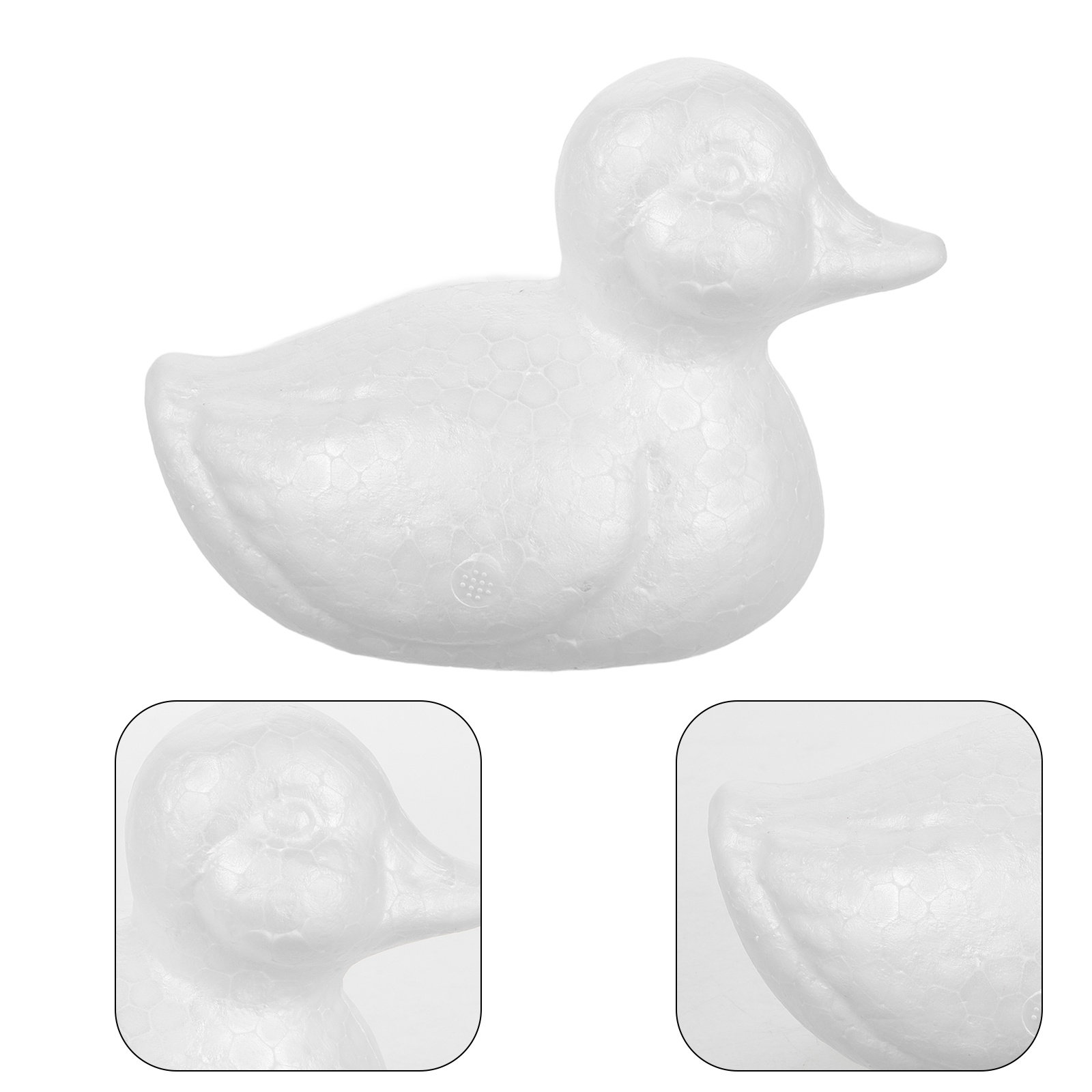 Art Craft Kids - 5pcs Foam Duck Shapes White Polystyrene