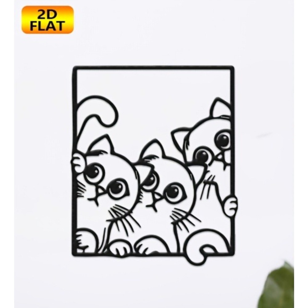 Art Craft Cat - CIFBUY Metal Wall Art Creative Cat
