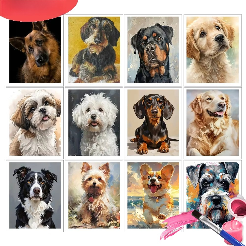 Art Craft Picture - Painting By Number Kits Dog Animal