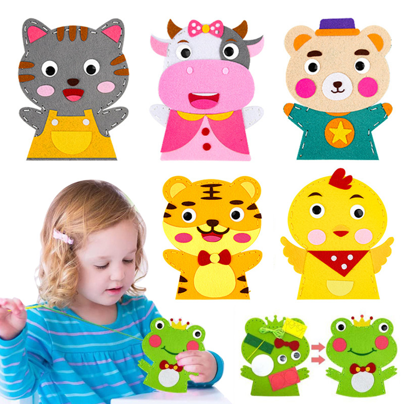 Art Craft 6 Year Old - Cute Cartoon Animal Hand Puppet Children