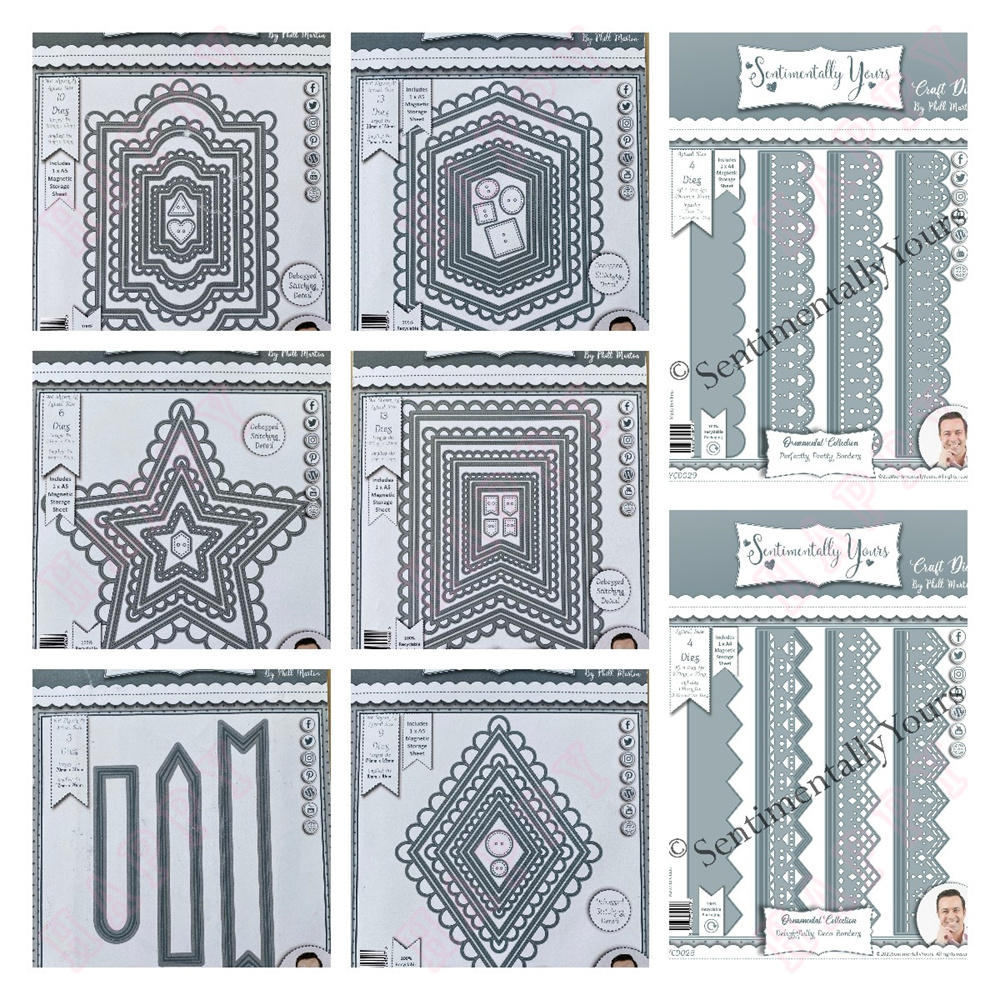 Stencil Cutting Plotter - Loveliest Lattice Border Die Set Metal