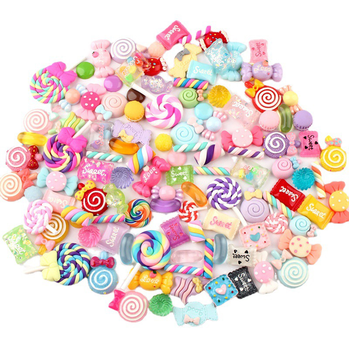 Art Craft Items - 30pcs Random Candy Slime Charms Cute
