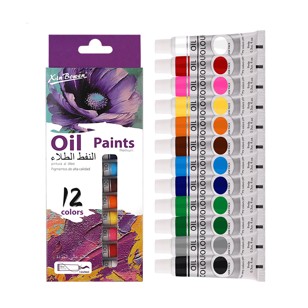 Art Craft 6 Year Old - 12 Color Oil Paints Set 9ml