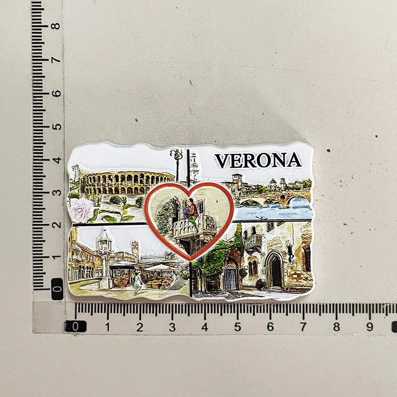 Art Craft Magnet - Verona Arena Architectural Scenery, Italian Souvenirs,