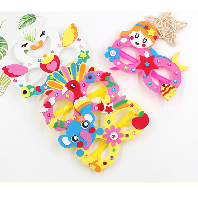 Art Craft 6 Year Old - 2/6/12 Sets Cartoon EVA Diamond Glasses