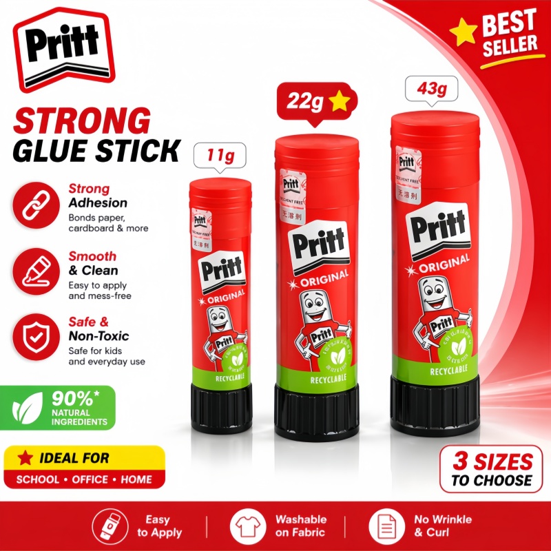 Art Craft 6 Year Old - Original Pritt Glue Stick Non-Toxic Washable
