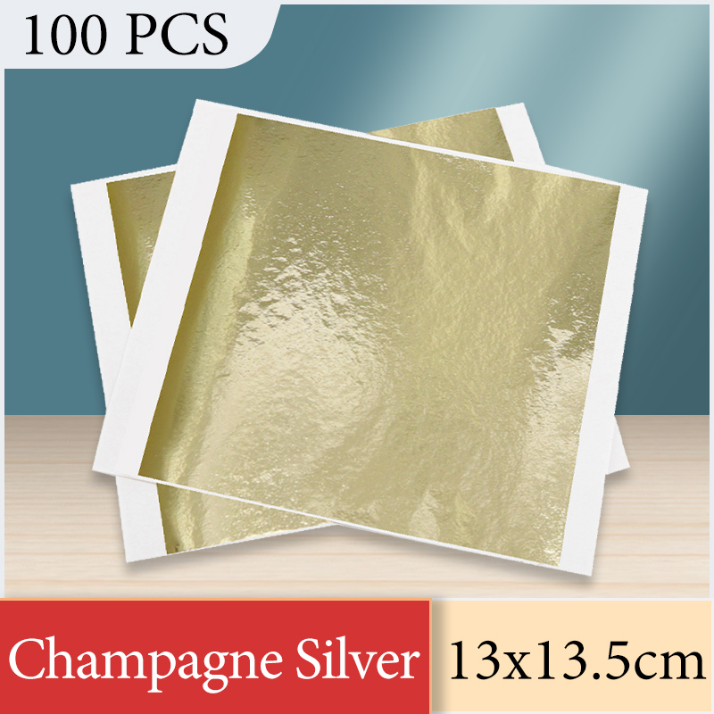 Art Craft Halloween - 13x13.5cm Champagne Silver Foil Paper Gold