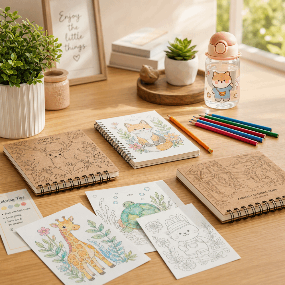 Art Craft Notebook - Tracing Line Vintage Coloring Sketching Book