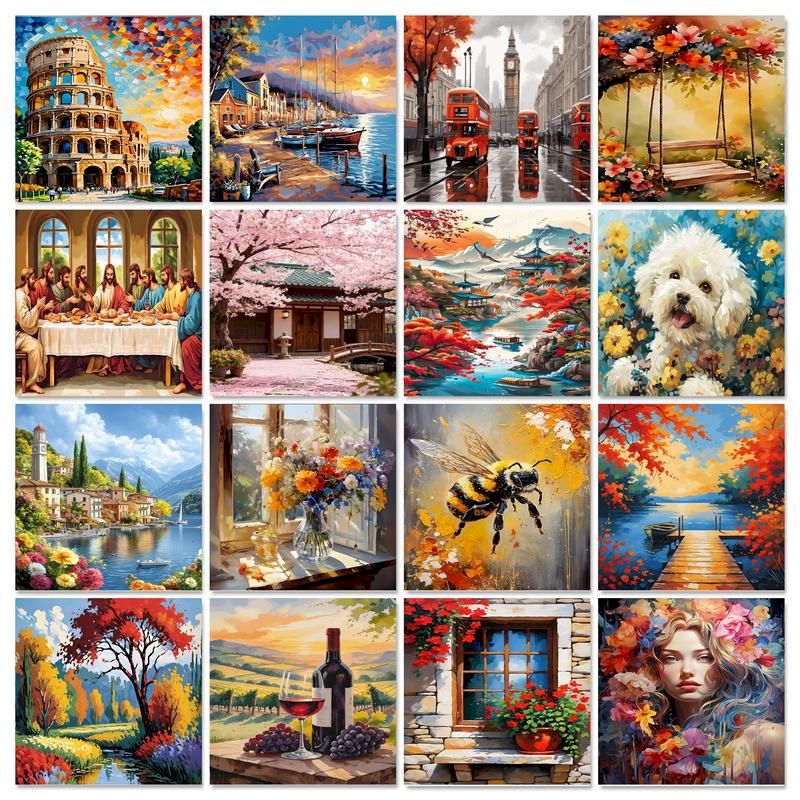 Art Craft Picture - CHENISTORY Painting By Number House Scenery