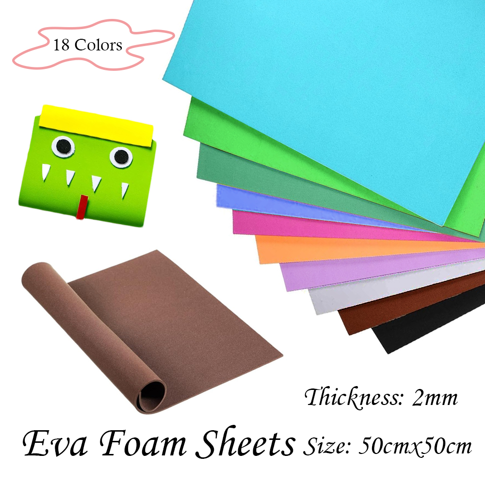 Art Craft Halloween - 18 Colors 2mm Thick Colorful EVA