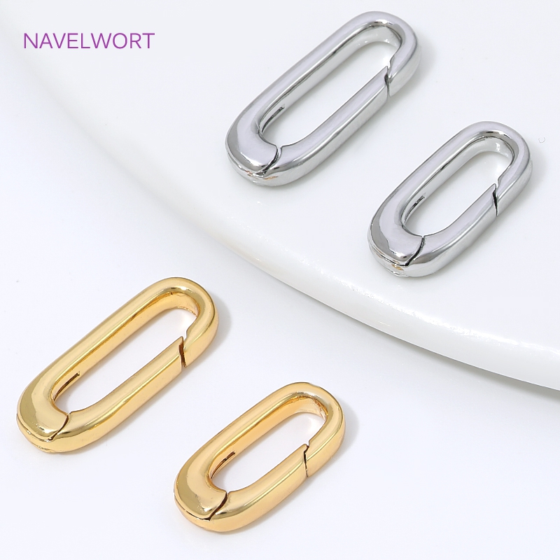 Art Craft Ideas - 1/2/4Pcs 18K Gold Plated Oval Spring