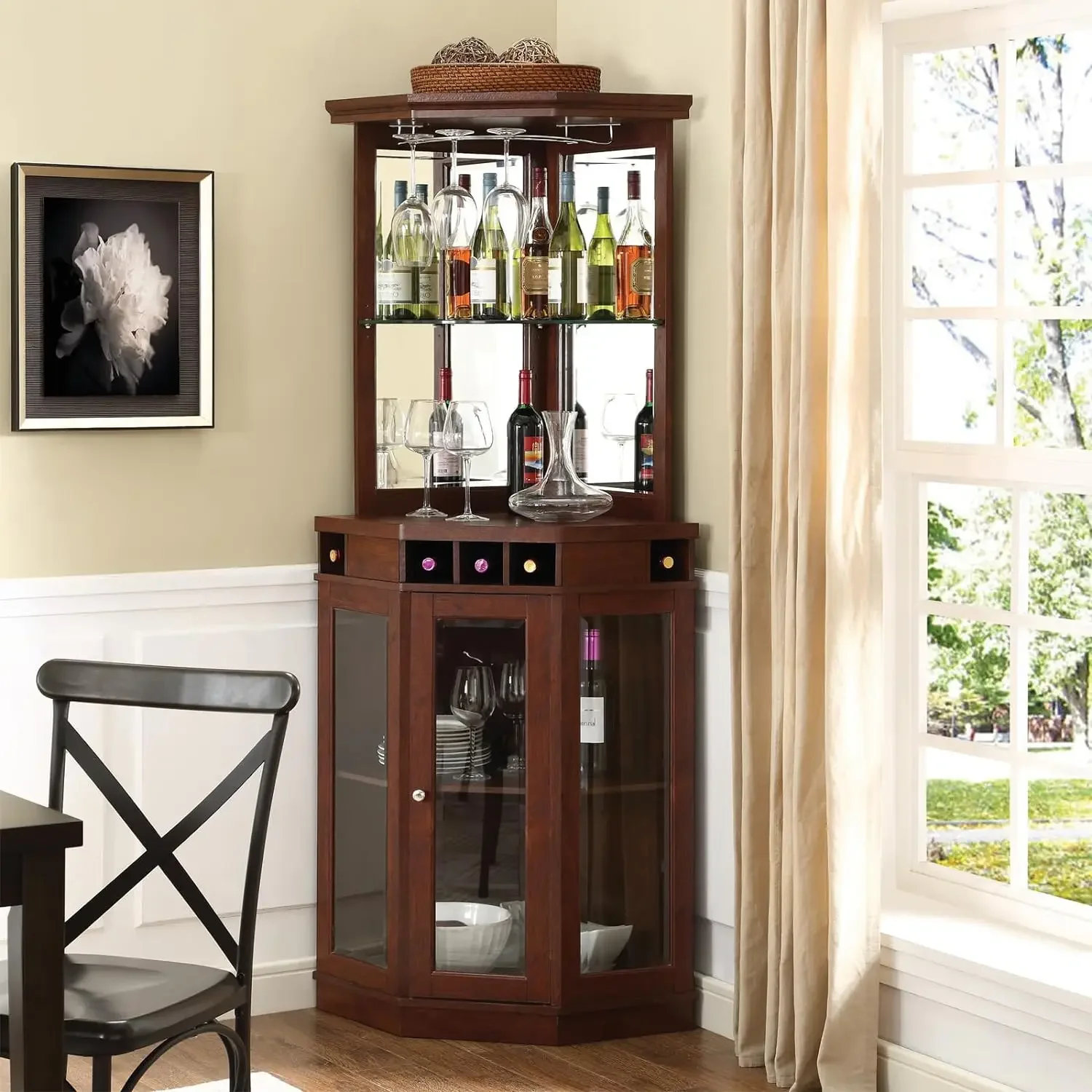 Art Craft Bar - A Wood Frame Corner Bar with