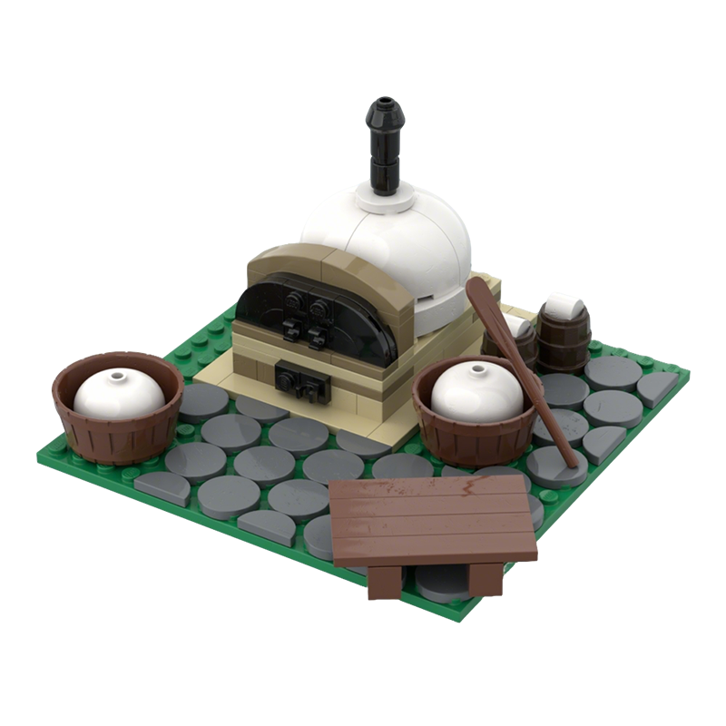 Art Craft Ideas For Christmas - 115pcs MOC Outdoor Bakery Creator Model
