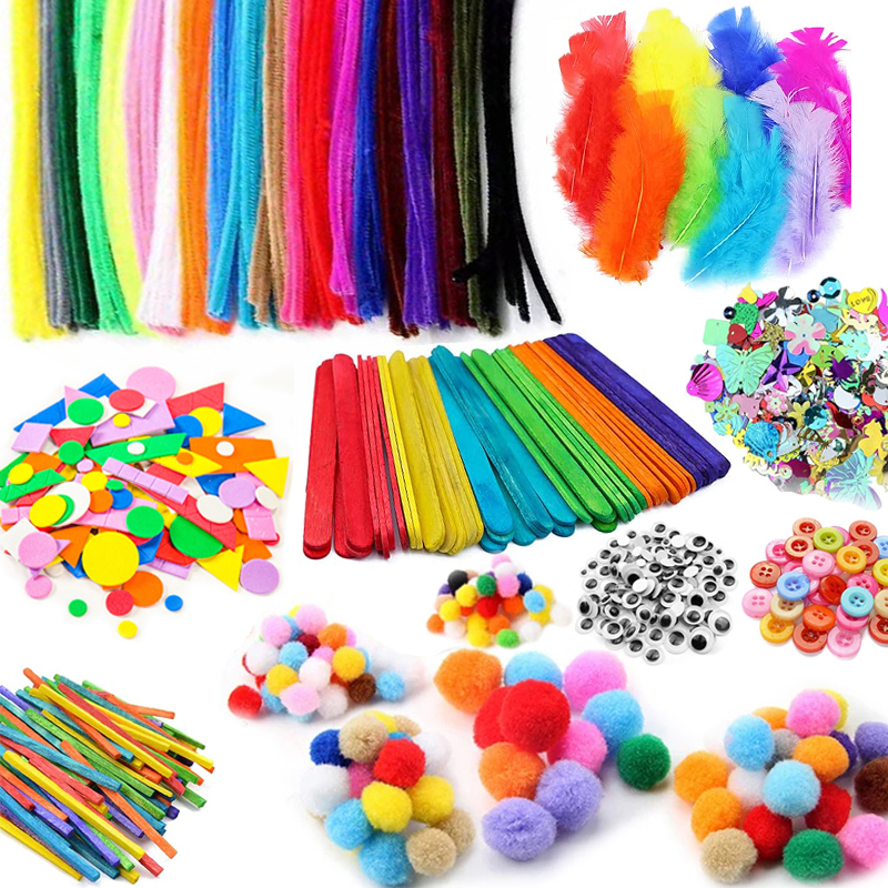 Art Craft And Cloth - 1000pcs Kids Crafts Art Supplies Kit