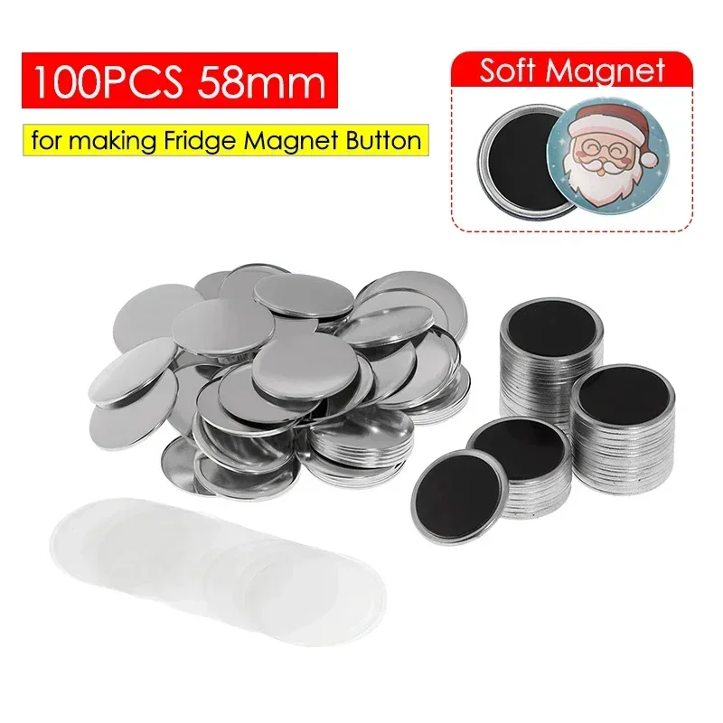 Art Craft Magnet - 50/100PCS 25-75mm Magnet Refrigerator Badge Pin