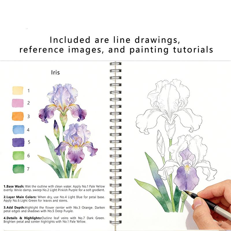 Art Craft Items - Hot Sale Spiral Bound Watercolor Flower