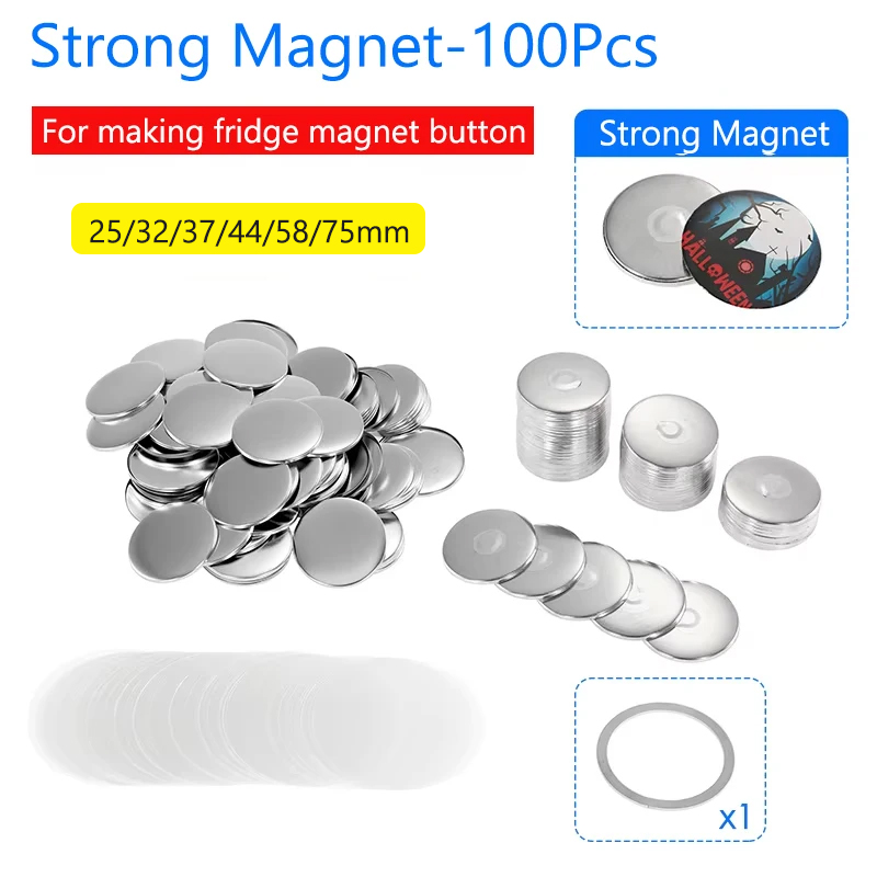 Art Craft Magnet - 50/100Pcs Magnet Refrigerator Badge Pin Button