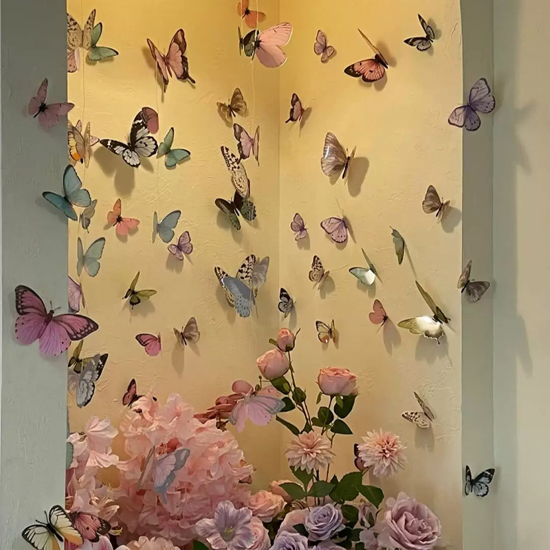 Art Craft Halloween - 12pcs 3D Butterfly Wall Stickers DIY