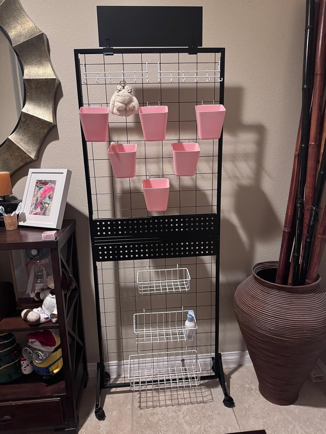 Art Craft Wire - Movable 3-in-1 Gridwall Display Stand with
