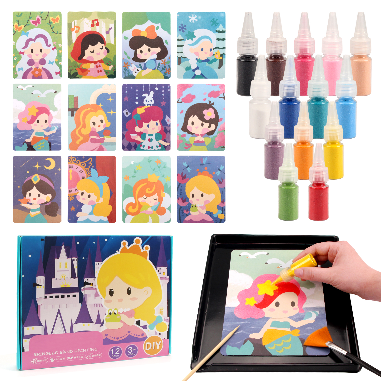 Art Craft Notebook - Sand Art Kit DIY Sand Painting