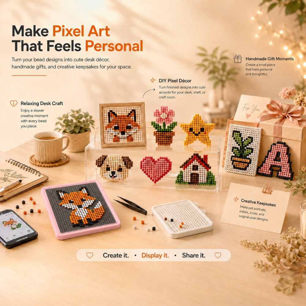 Craft Art Set - LED Smart Fuse Bead Pegboard, App