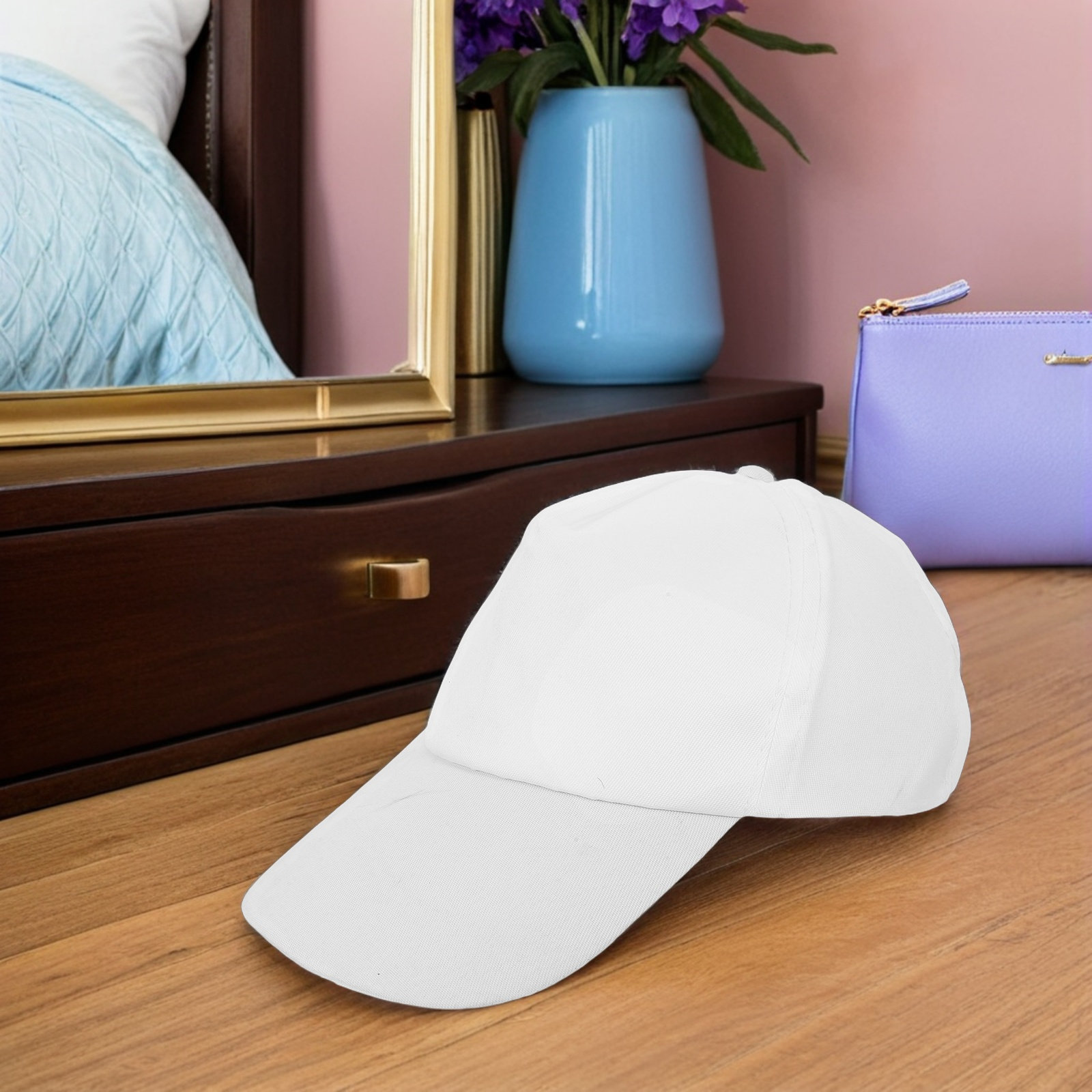 Art Craft Kids - 1Set Plain White Kids Baseball Caps