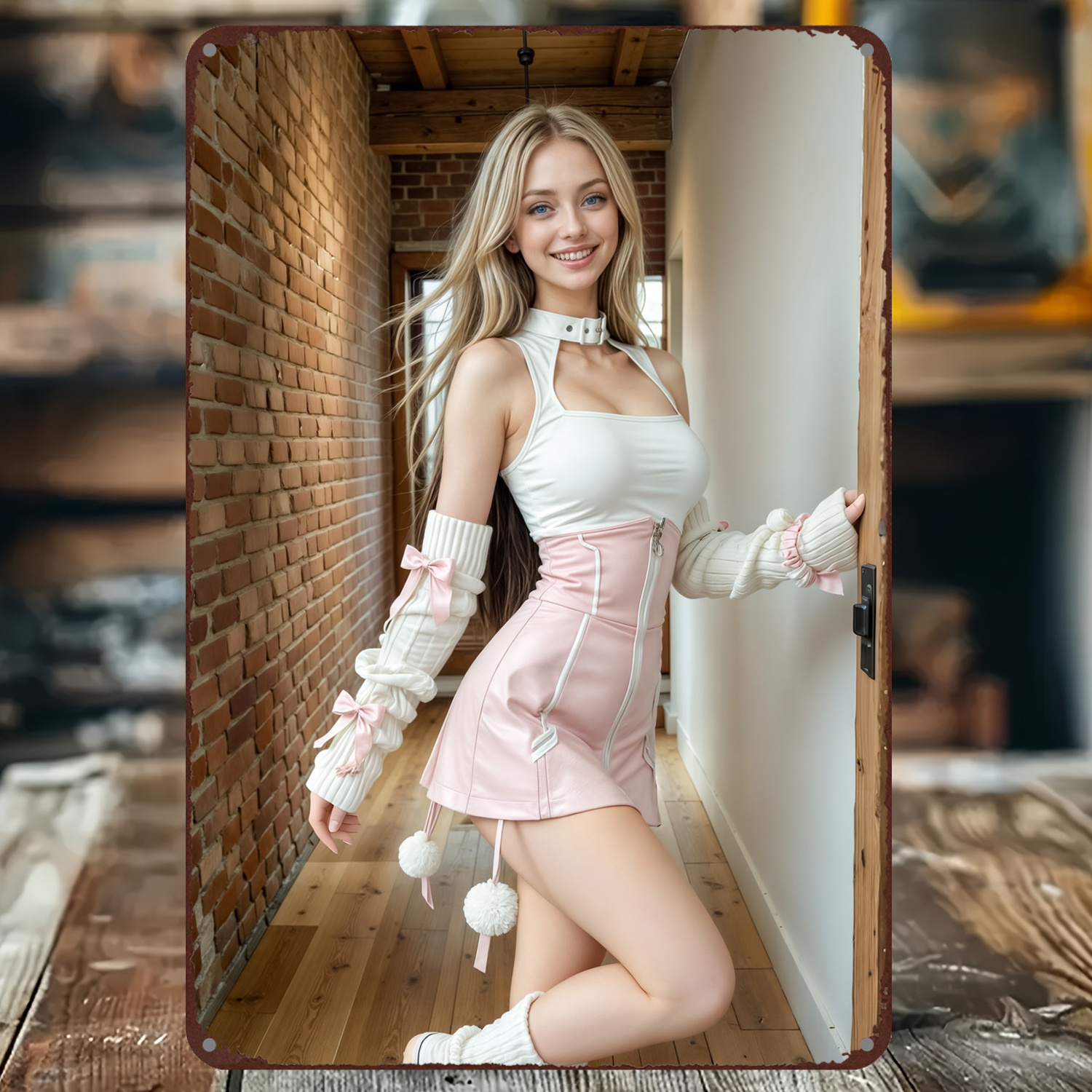 Art Craft Bar - 2D Vintage Metal Sign, Flat Wall