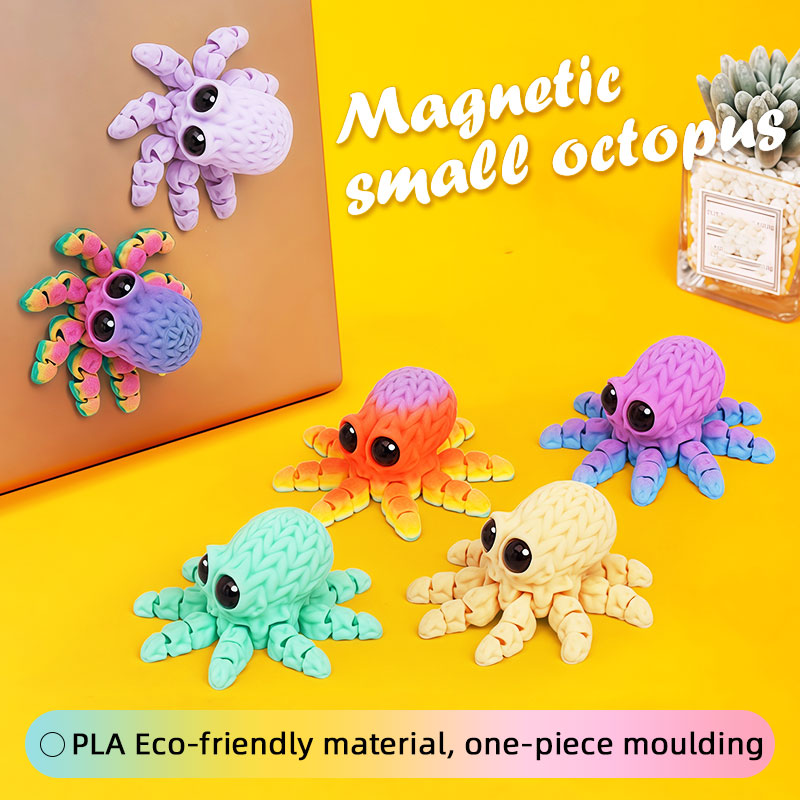 Art Craft Magnet - Adorable 3D Printed Octopus Fridge Magnet