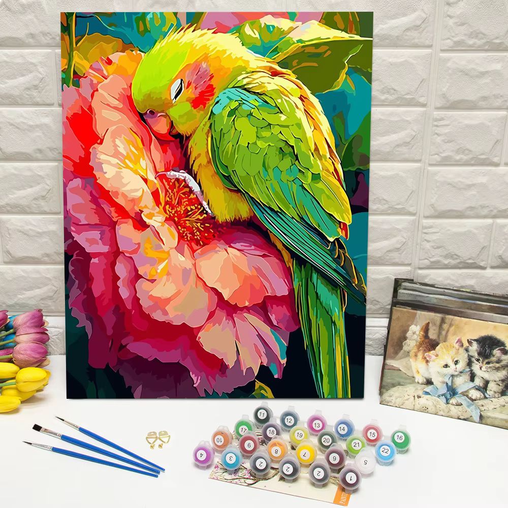 Art Craft Movement - DIY Digital Oil Painting Parrot Animal