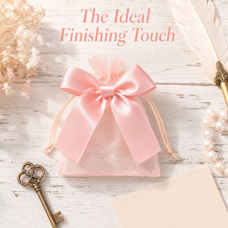 Art Craft And Cloth - 10/20pcs Pink Bow Gift Bags Transparent