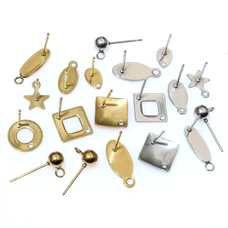 Art Craft Ideas - 20pcs Stainless Steel Craft Earring Studs