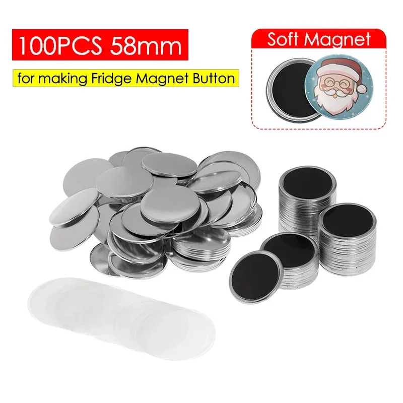 Art Craft Magnet - 50/100PCS 25-75mm Magnet Refrigerator Badge Pin