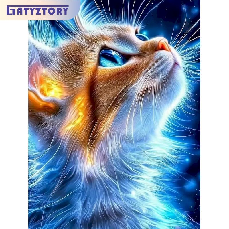 Art Craft Cat - 40x50cm Cat Painting By Numbers Crafts