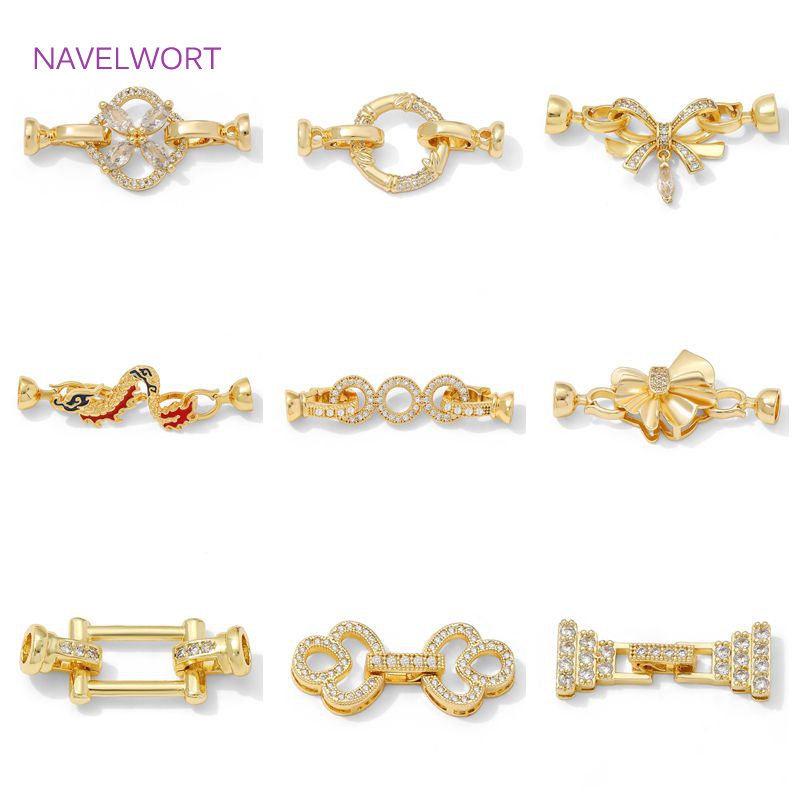 Art Craft Ideas - 1/2Pcs 14K Gold Plated Pearl Clasps