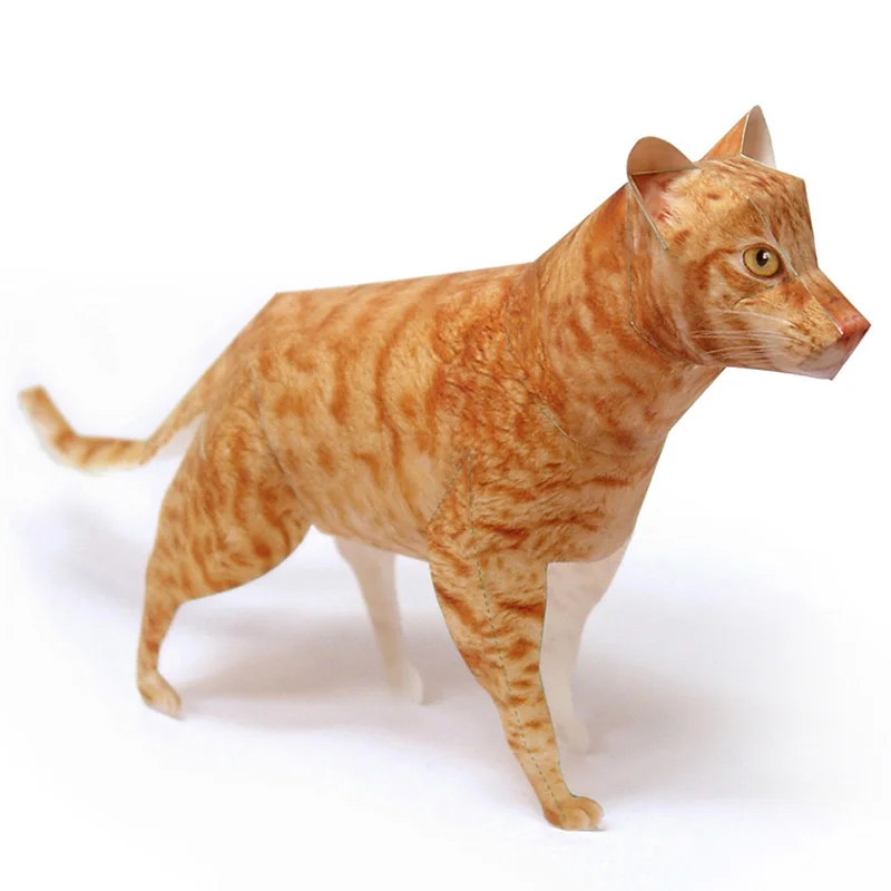 Art Craft Cat - Ocicat Cat Orange Tabby Origami Art